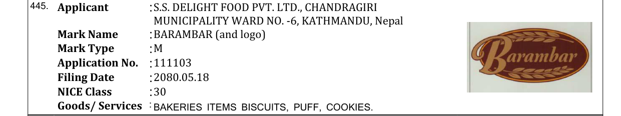 Original bulletin entry for BARAMBAR (and logo)