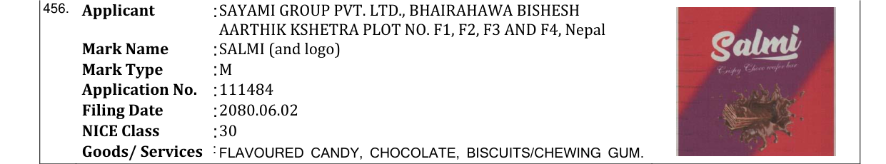 Original bulletin entry for SALMI (and logo)