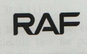 RAF (and logo) trademark logo
