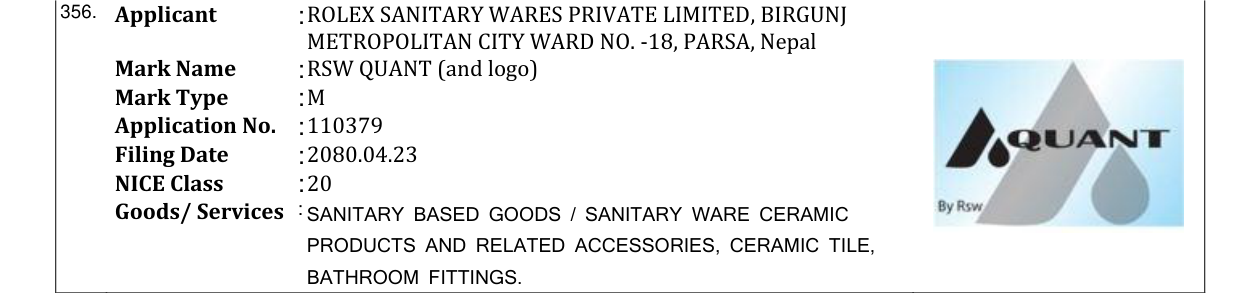 Original bulletin entry for RSW QUANT (and logo)