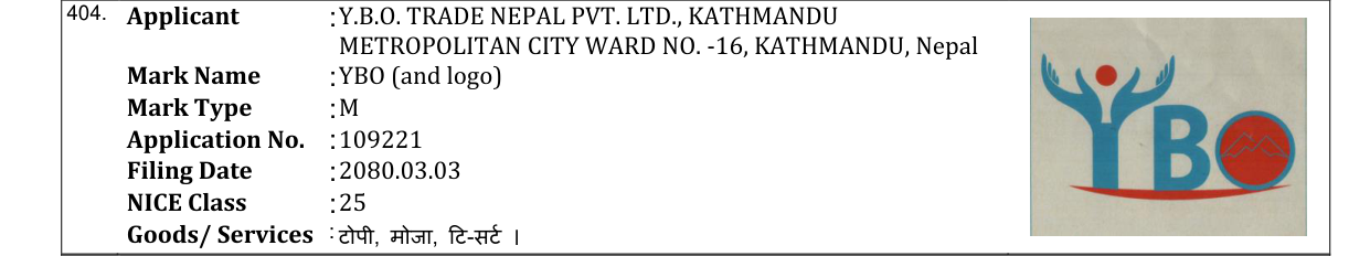 Original bulletin entry for YBO (and logo)
