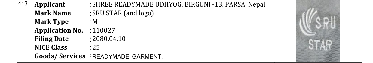Original bulletin entry for SRU STAR (and logo)
