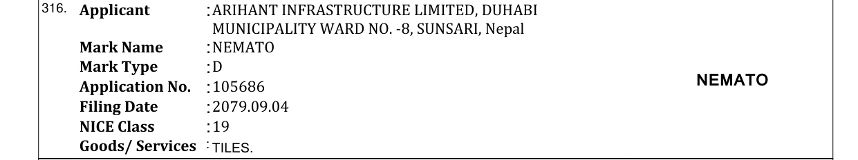 Original bulletin entry for NEMATO