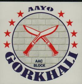 AAYO GORKHALI A.A.C. BLOCK (and logo) trademark logo