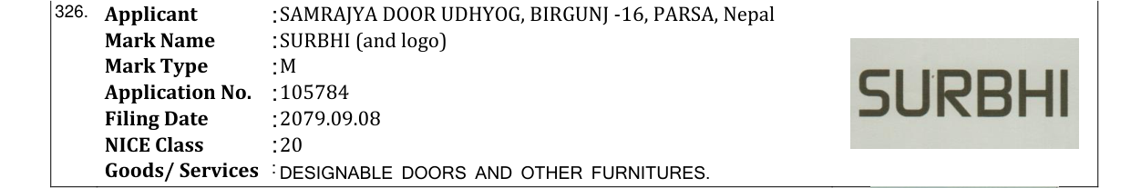Original bulletin entry for SURBHI (and logo)