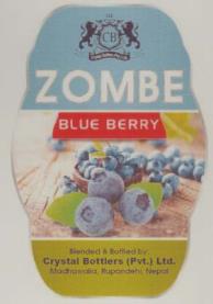 ZOMBE BLUE BERRY (and logo) trademark logo
