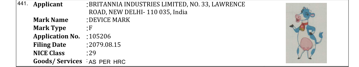 Original bulletin entry for DEVICE MARK