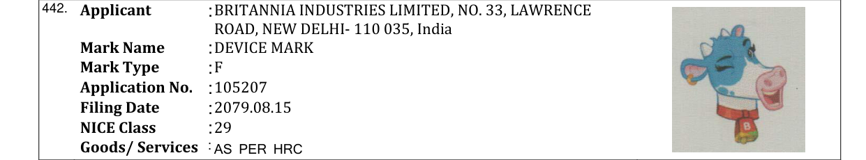 Original bulletin entry for DEVICE MARK