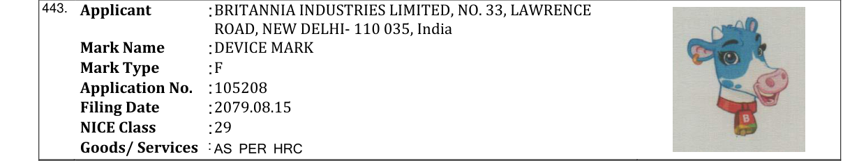 Original bulletin entry for DEVICE MARK