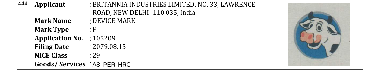 Original bulletin entry for DEVICE MARK