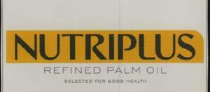 NUTRIPLUS REFINED PALM OIL (and logo) trademark logo