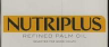 NUTRIPLUS REFINED PALM OIL (and logo) trademark logo