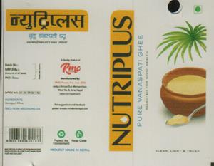 NUTRIPLUS PURE VANASPATI GHEE (and logo) trademark logo