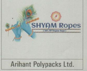 SHYAM ROPES (and logo) trademark logo