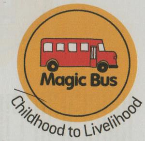 MAGIC BUS CHILDHOOD TO LIVELIHOOD (and logo) trademark logo