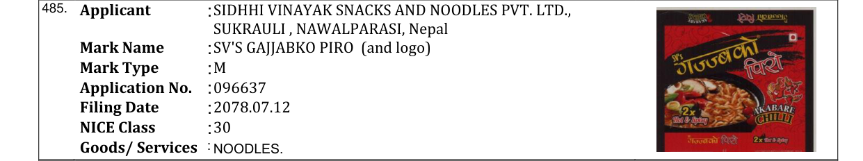 Original bulletin entry for SV'S GAJJABKO PIRO (and logo)