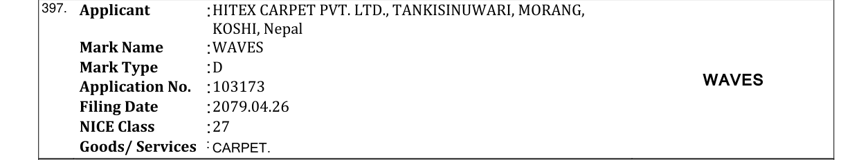 Original bulletin entry for WAVES