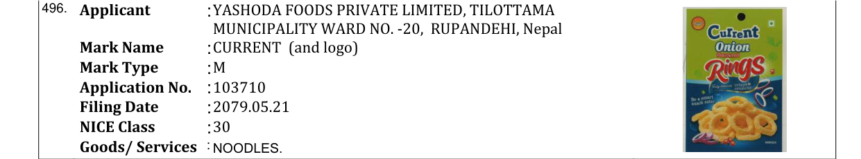 Original bulletin entry for CURRENT (and logo)