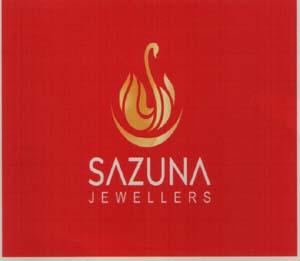 SAZUNA JEWELLERS (and logo) trademark logo