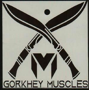 GORKHEY MUSCLES (and logo) trademark logo