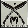 GORKHEY MUSCLES (and logo) trademark logo