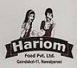 HARIOM FOOD PVT. LTD. (and logo) trademark logo