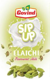 GOVIND SIP UP ELAICHI FLAVOURED MILK (and logo) trademark logo