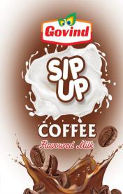 GOVIND SIP UP COFFEE FLAVORED MILK (and logo) trademark logo