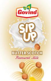 GOVIND SIP UP BUTTER SCOTCH FLAVOURED MILK (and logo) trademark logo