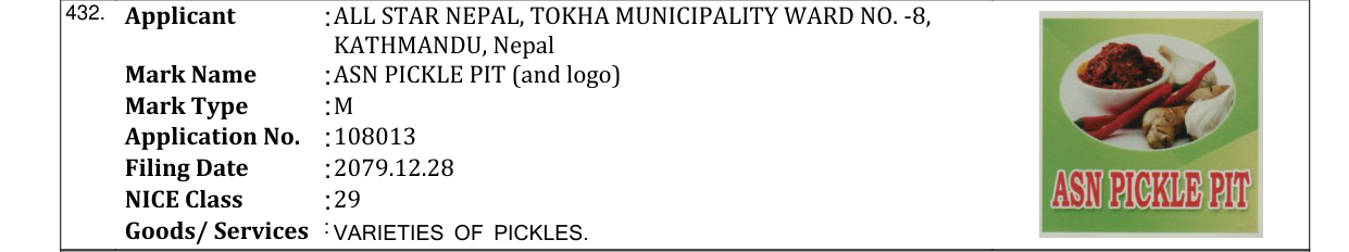 Original bulletin entry for ASN PICKLE PIT (and logo)