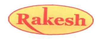RAKESH (and logo) trademark logo