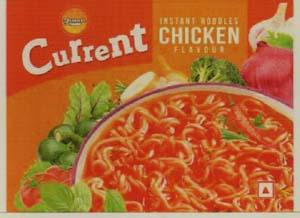 CURRENT INSTANT NOODLES CHICKEN FLAVOUR (and logo) trademark logo