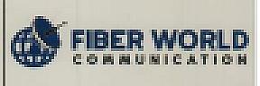 FIBER WORLD COMMUNACATION (and logo) trademark logo