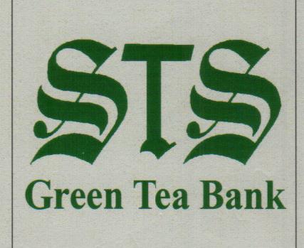 STS GREEN TEA BANK (and logo) trademark logo