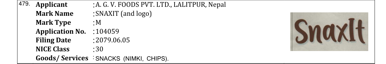 Original bulletin entry for SNAXIT (and logo)