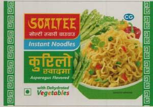 SOALTEE ASPARAGUS FLAVORED (and logo) trademark logo