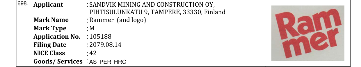 Original bulletin entry for Rammer (and logo)