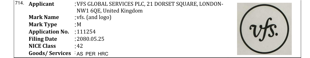 Original bulletin entry for vfs. (and logo)