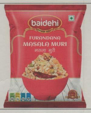 BAIDEHI FURANDANA MASALA MURI (and logo) trademark logo