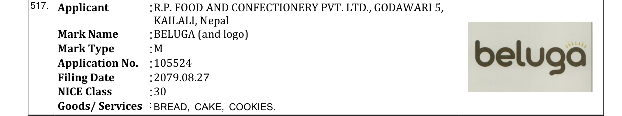 Original bulletin entry for BELUGA (and logo)