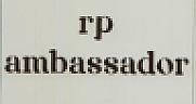 RP AMBASSADOR (and logo) trademark logo