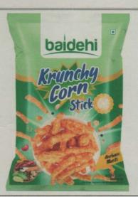 BAIDEHI KRUNCHY CORN STICK (and logo) trademark logo