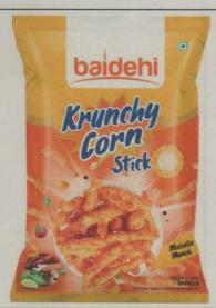 BAIDEHI KRUNCHY CORN STICK (and logo) trademark logo