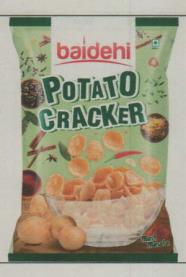 BAIDEHI POTATO CRACKER (and logo) trademark logo