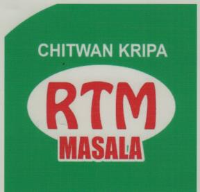 CHITWAN KRIPA RTM MASALA (and logo) trademark logo
