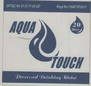 AQUA TOUCH (and logo) trademark logo