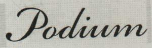 Podium (and logo) trademark logo