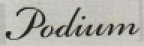 Podium (and logo) trademark logo