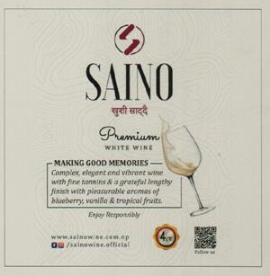 SAINO WHITE WINE 4LTR (and logo) trademark logo