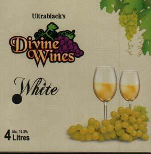 ULTRABLACK'S DIVINE WINES WHITE 4 Litres (and logo) trademark logo